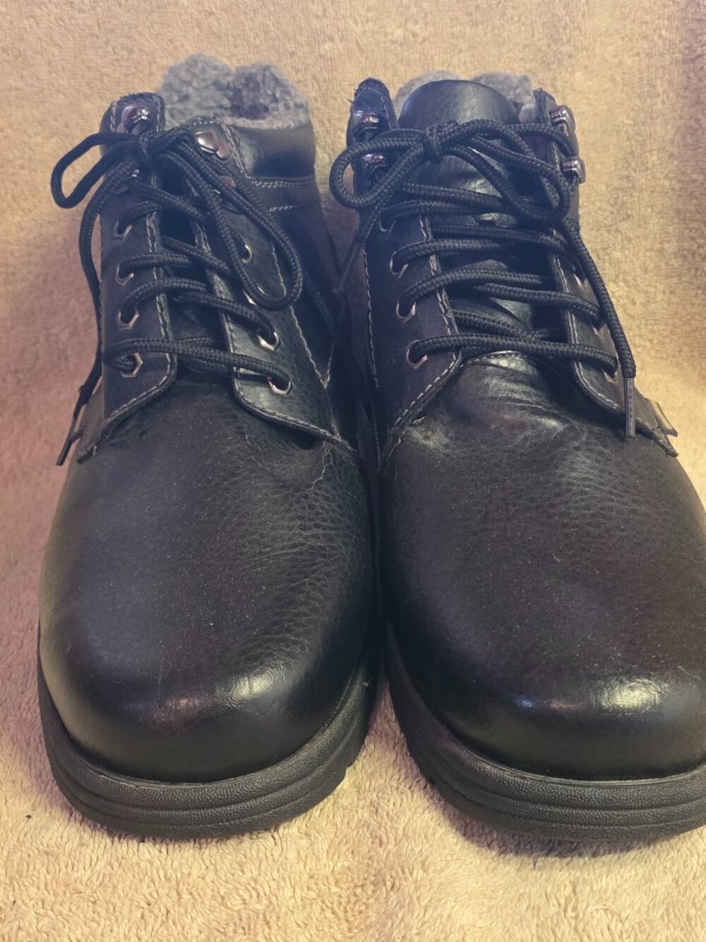 Mens Dexter Waterproof Work Boots Fleece Lined SZ 11W Slip Resistant Tread